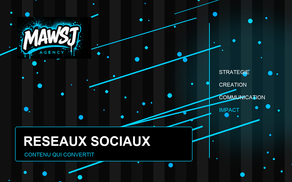 Placeholder de réalisation gestion réseaux sociaux MAWSJ Agency